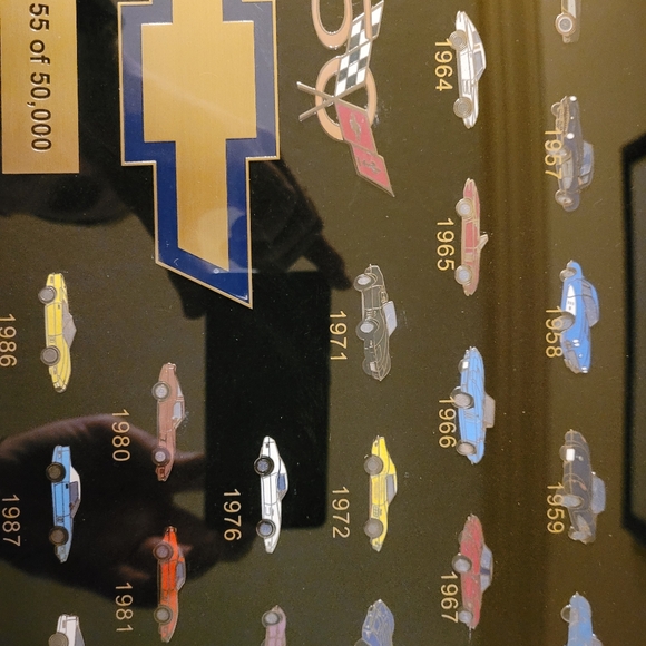 Corvette 50th anniversary pin set 1953-2004 GM In Frame #55 Limited Ed. Rare!! - Picture 3 of 9